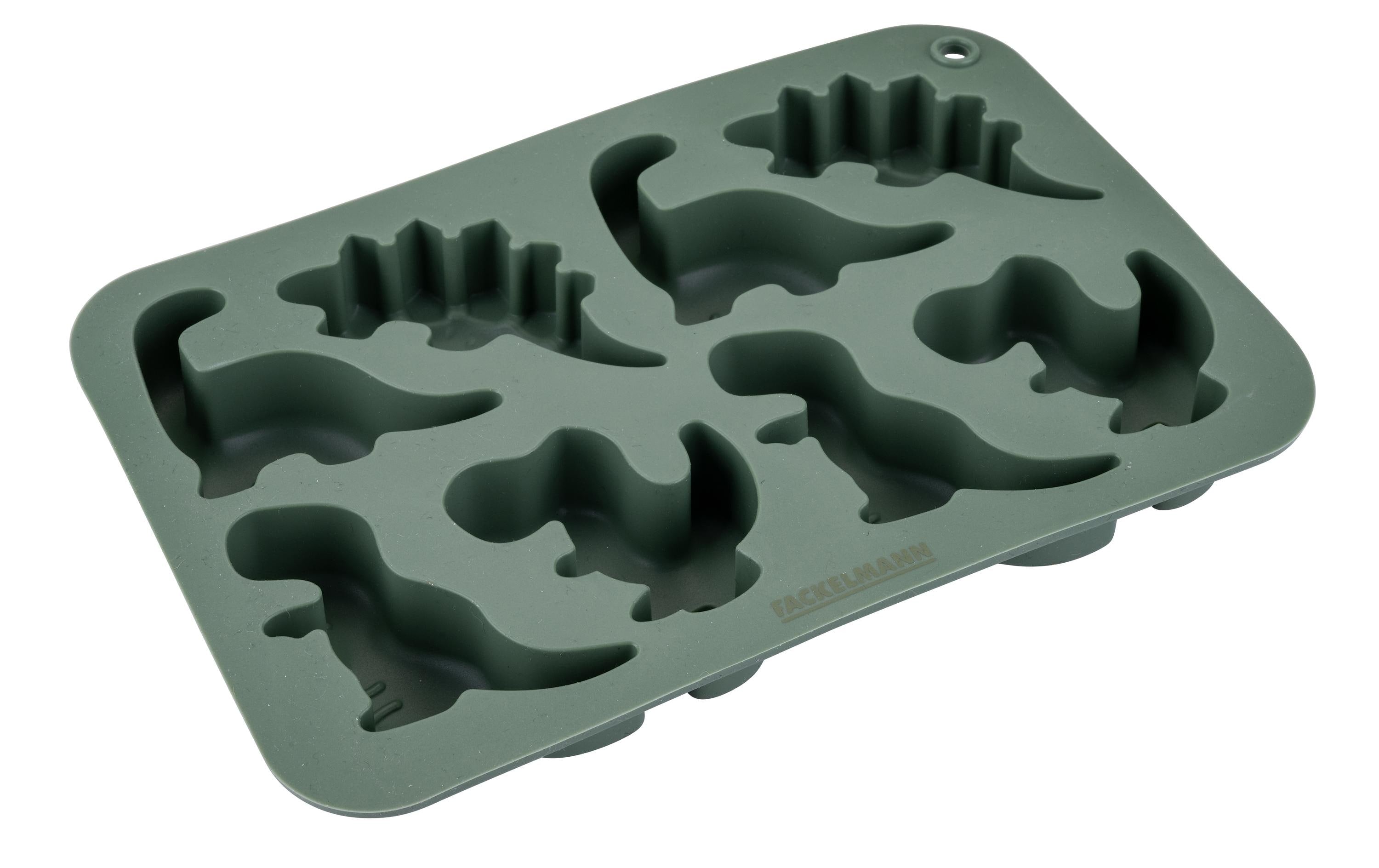 Fackelmann Eiswürfelform 8er, 12,6 × 18,8 × 2,3 cm, Silikon, Hellgrün