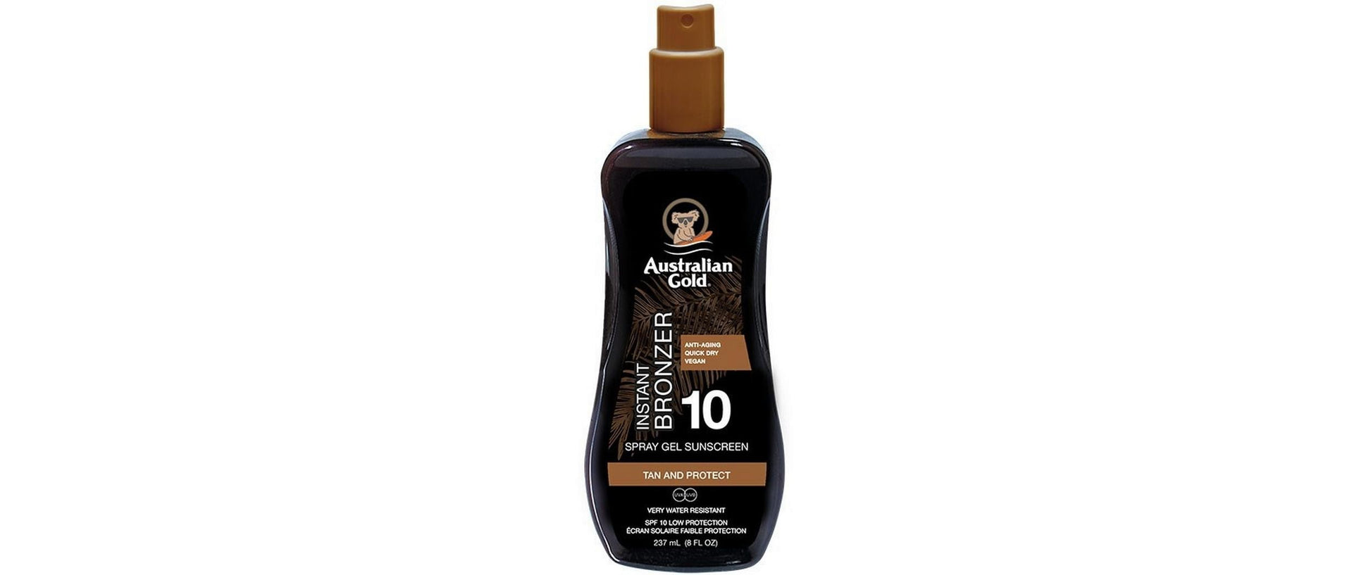 Australian Gold Sonnencreme SPF 10 – Körper, wasserfest, mit Bronzer – 237 ml