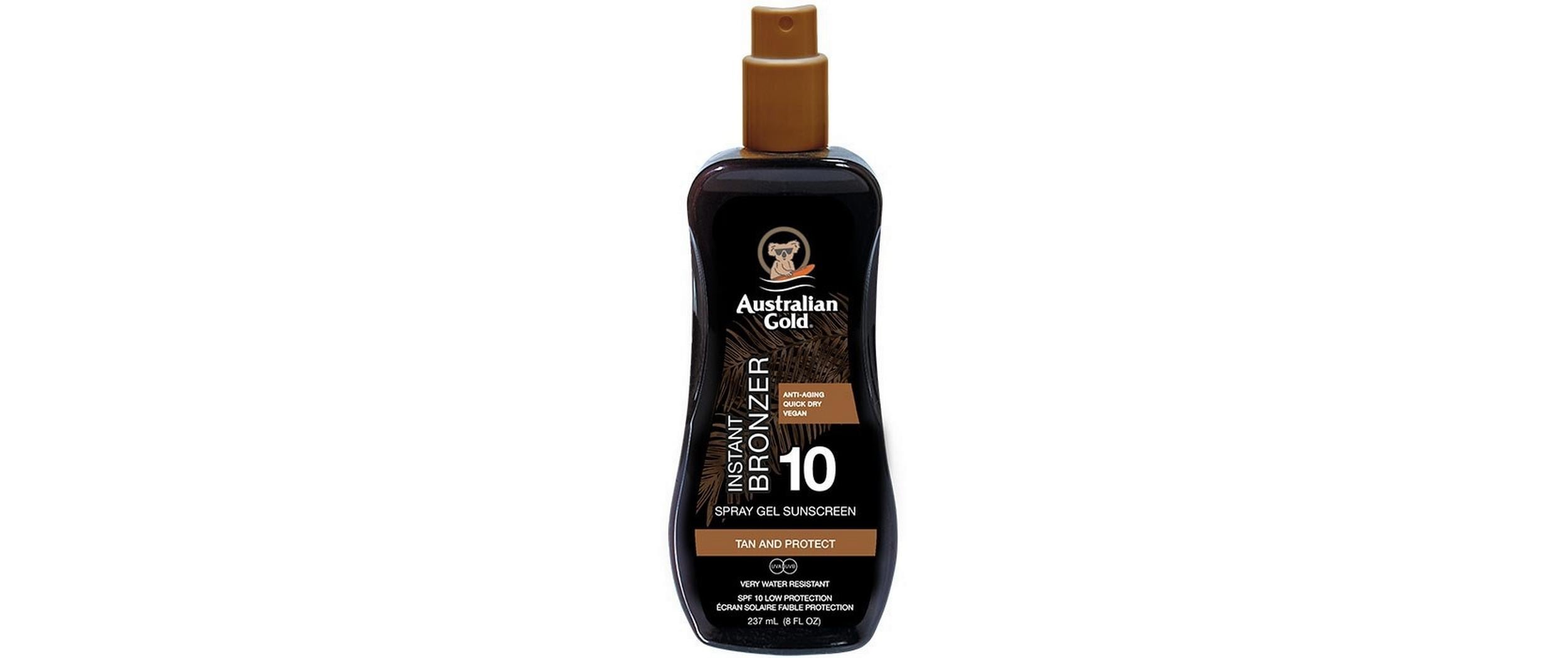Australian Gold Sonnencreme SPF 10 – Körper, wasserfest, mit Bronzer – 237 ml