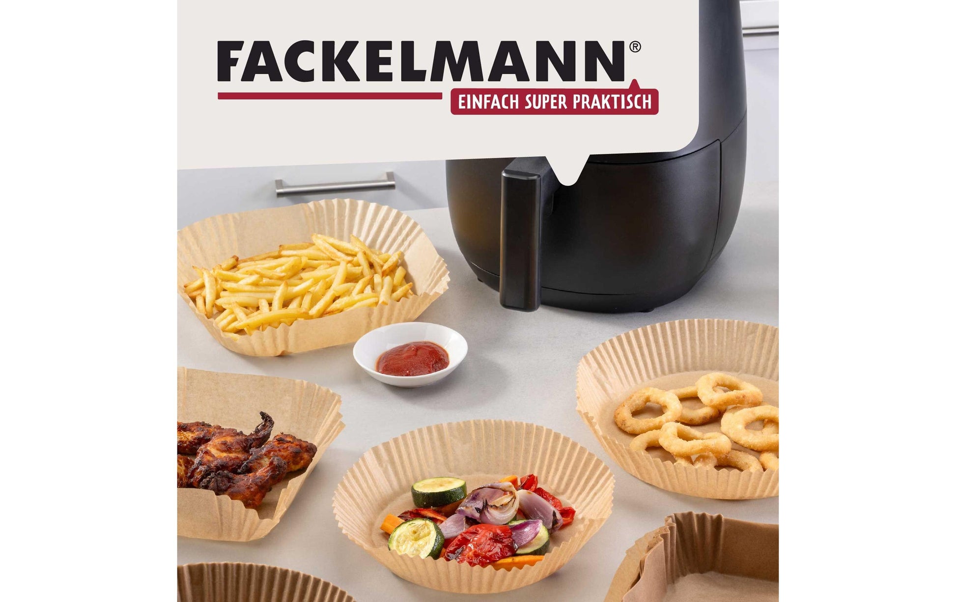 Fackelmann Backpapier Ø 20 cm × 4,5 cm, 40 Stk.