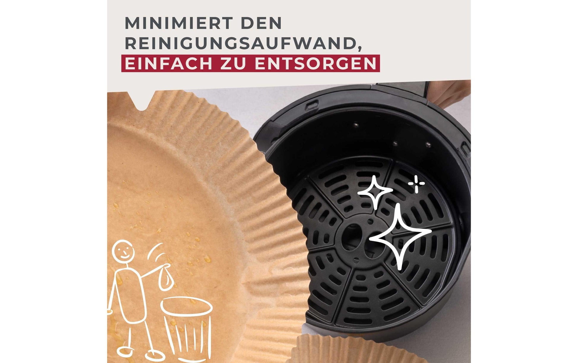 Fackelmann Backpapier Ø 20 cm × 4,5 cm, 40 Stk.