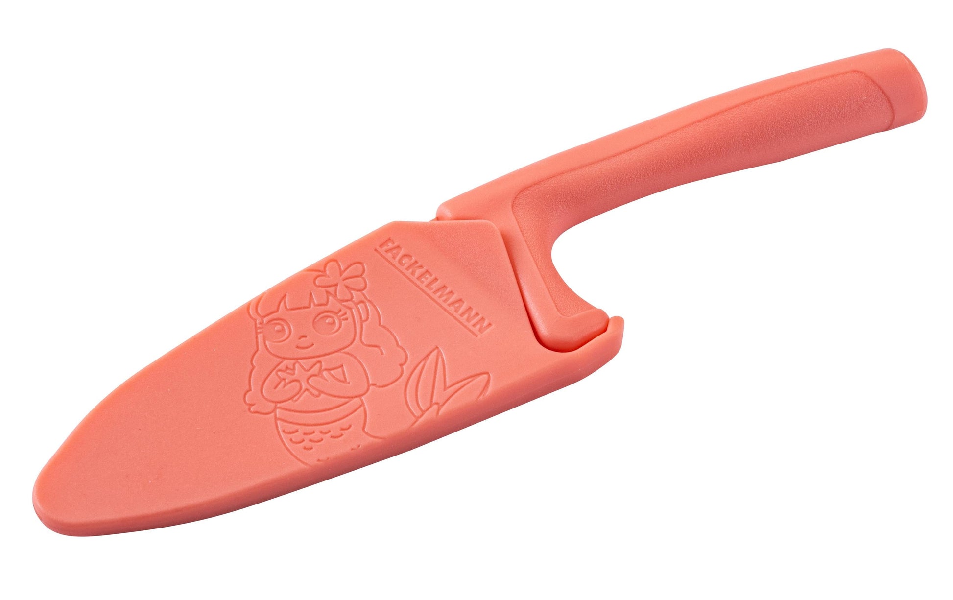 Fackelmann Kinderkochmesser 9,5 cm, Edelstahl, Kunststoffgriff, Rosa, mit Klingenschutz