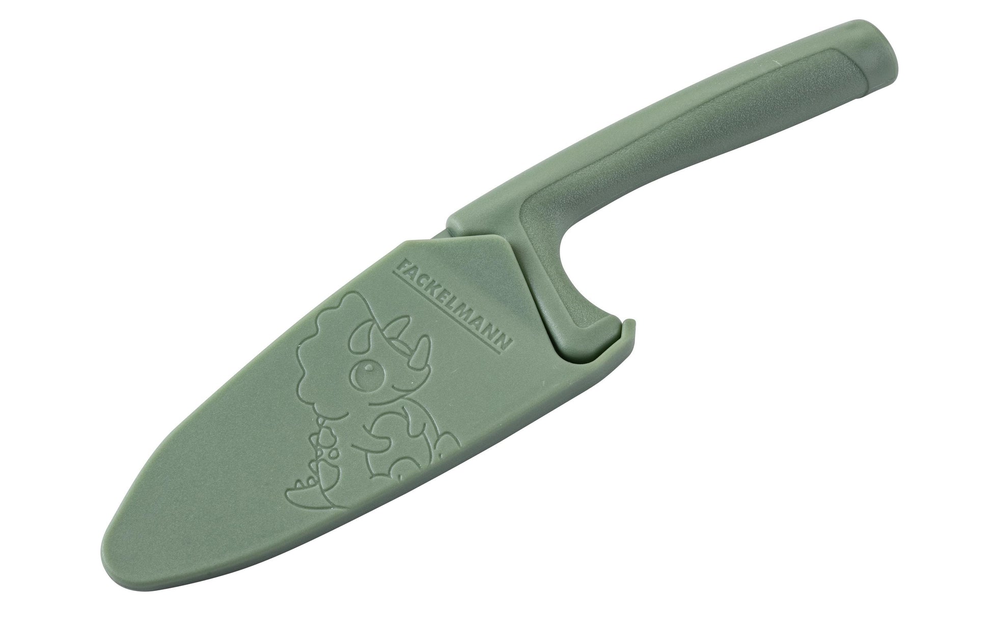 Fackelmann MiniCooking – Kinderkochmesser 9,3 cm, Edelstahl, Kunststoffgriff, grün, mit Klingenschutz