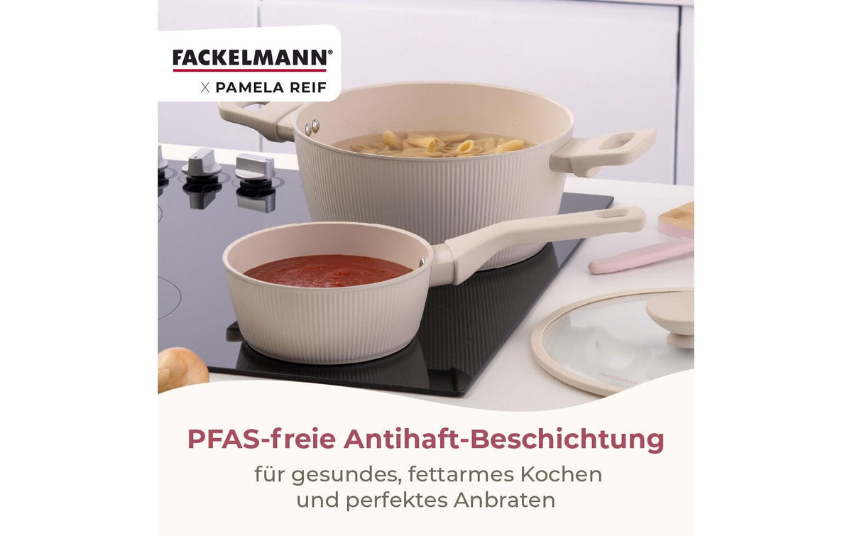 Fackelmann Kochtopf – 5,2 l, Ø 24 cm, Recycling-Aluminium, für Induktion, Gas, Glaskeramik und mehr