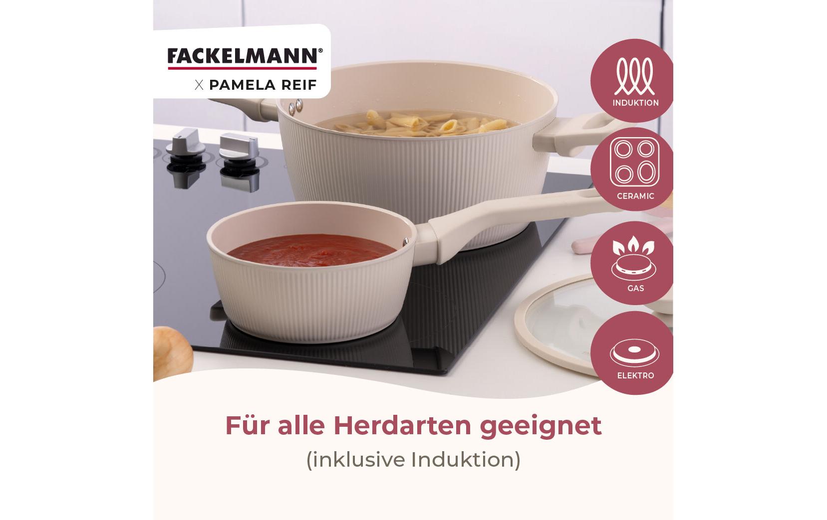 Fackelmann Kochtopf – 2,5 l, Ø 20 cm, Aluminium, für Induktion, Gas, Glaskeramik und mehr