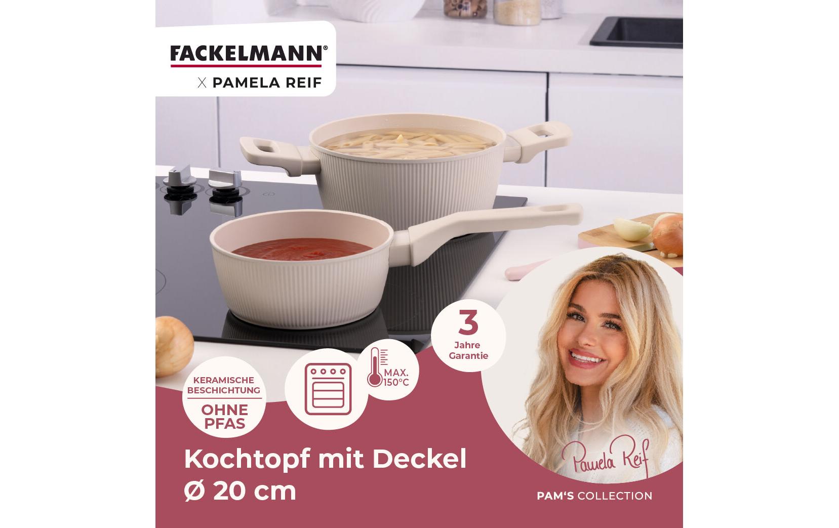 Fackelmann Kochtopf – 2,5 l, Ø 20 cm, Aluminium, für Induktion, Gas, Glaskeramik und mehr