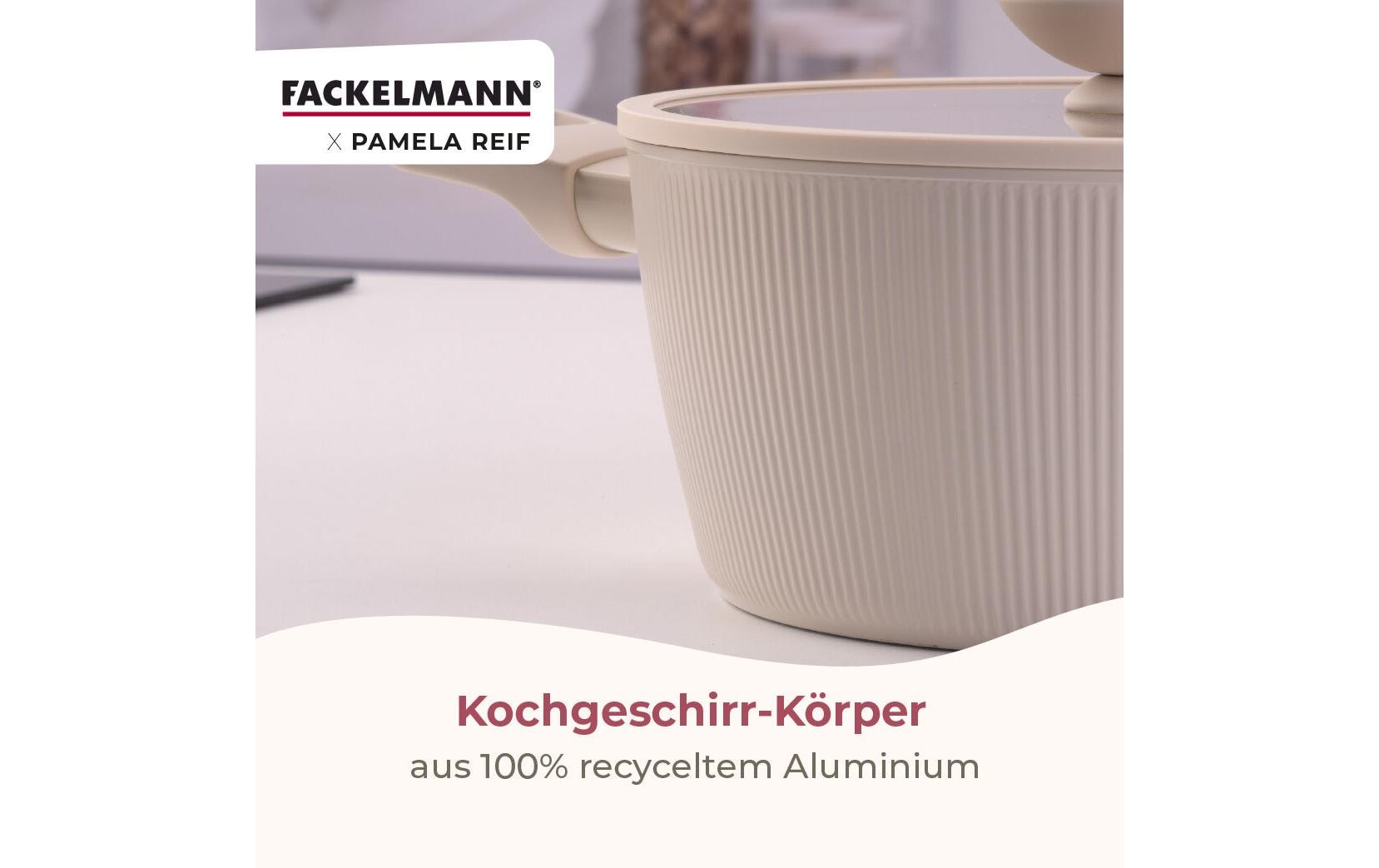 Fackelmann Kochtopf – 2,5 l, Ø 20 cm, Aluminium, für Induktion, Gas, Glaskeramik und mehr