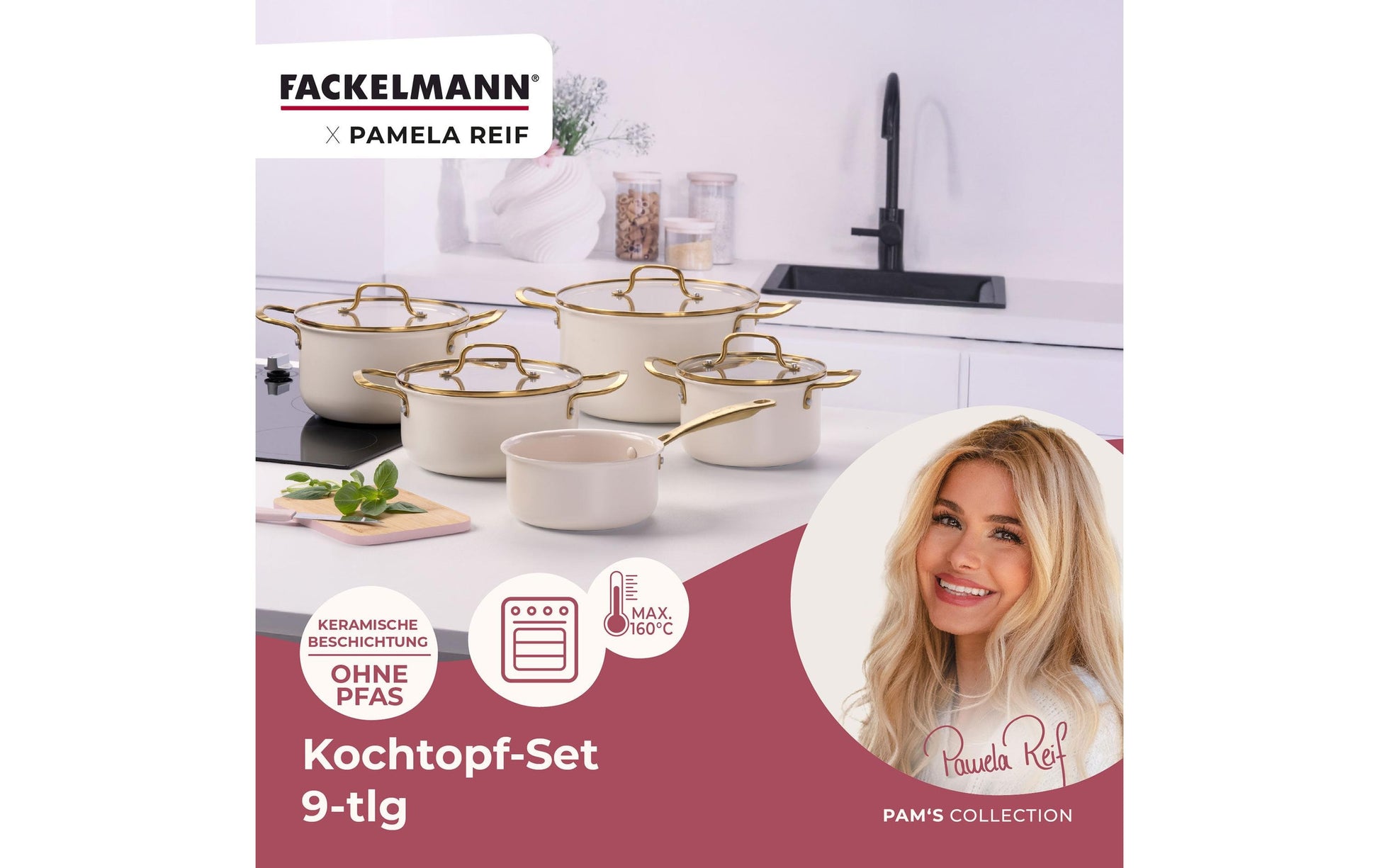 Fackelmann Kochtopf – 1,0 l, Edelstahl/Recycling-Aluminium, für Induktion, Gas, Glaskeramik u. a.