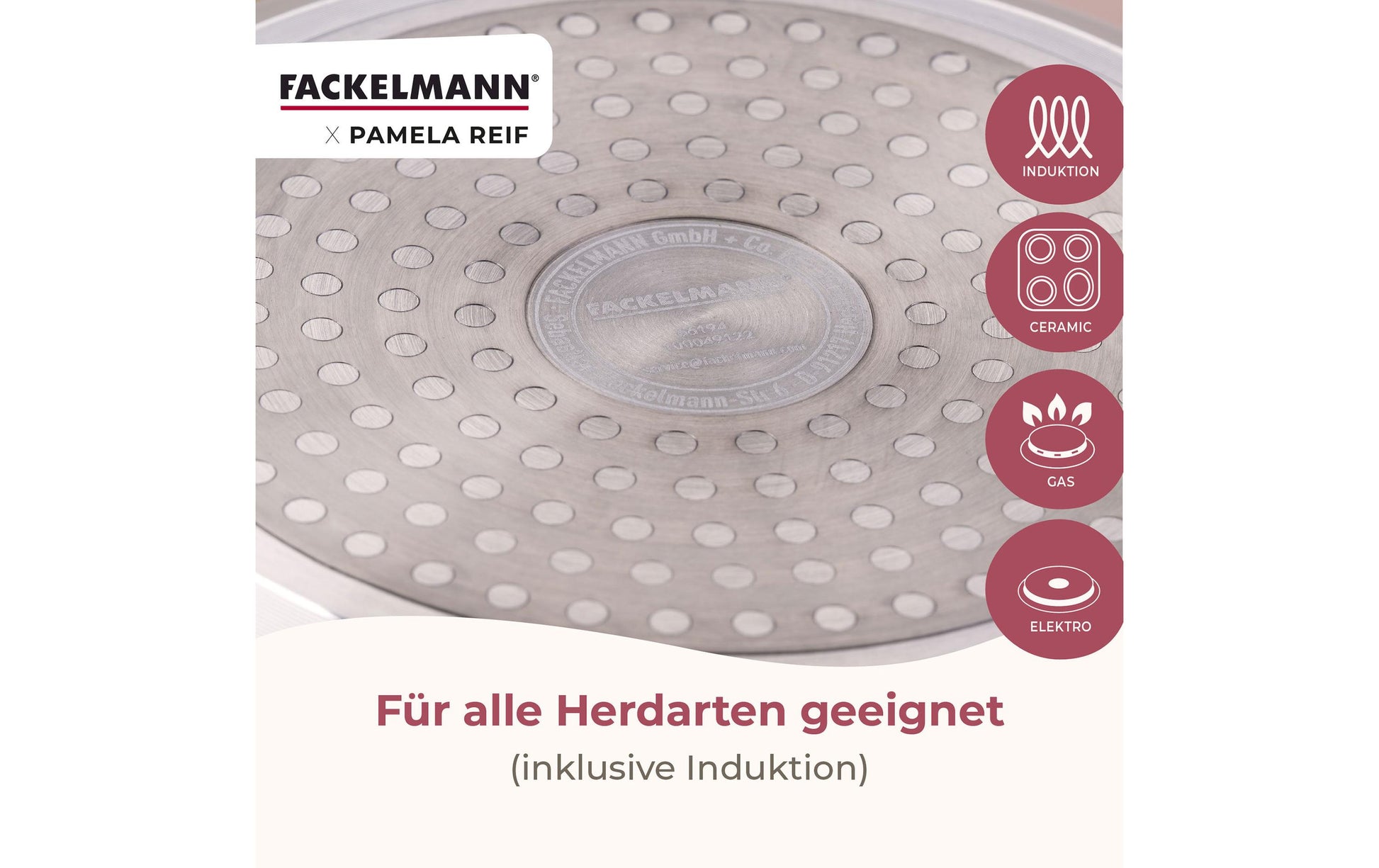 Fackelmann Kochtopf – 1 l, Aluminium, Keramikbeschichtung, für Induktion, Gas, Glaskeramik u. a.