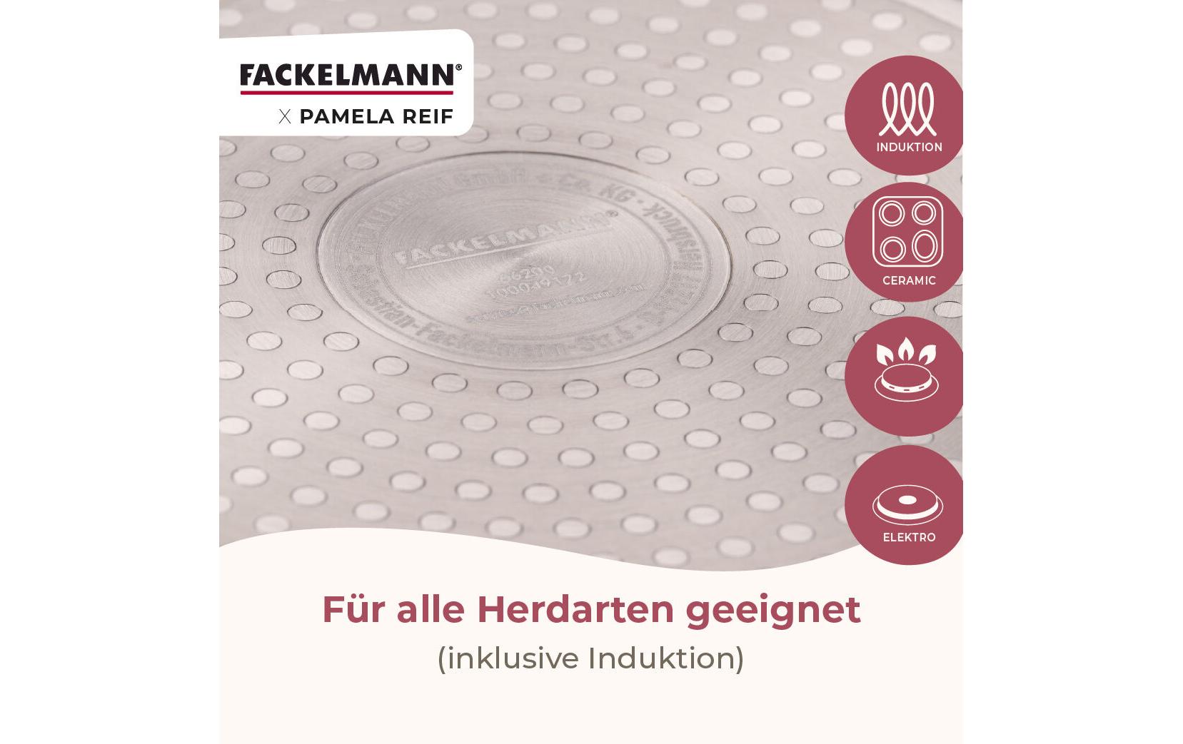 Fackelmann Kochtopf – 5,5 l, Ø 24 cm, Aluminium, für Induktion, Gas, Glaskeramik und mehr