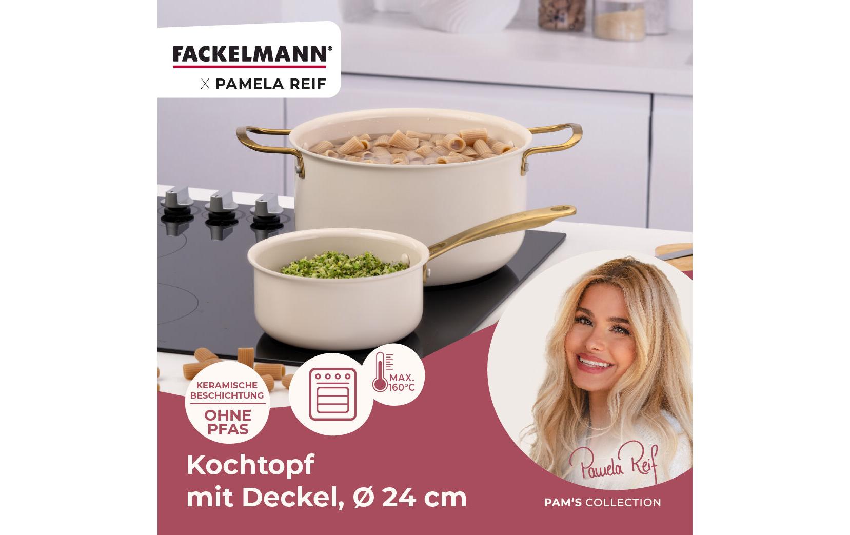 Fackelmann Kochtopf – 5,5 l, Ø 24 cm, Aluminium, für Induktion, Gas, Glaskeramik und mehr
