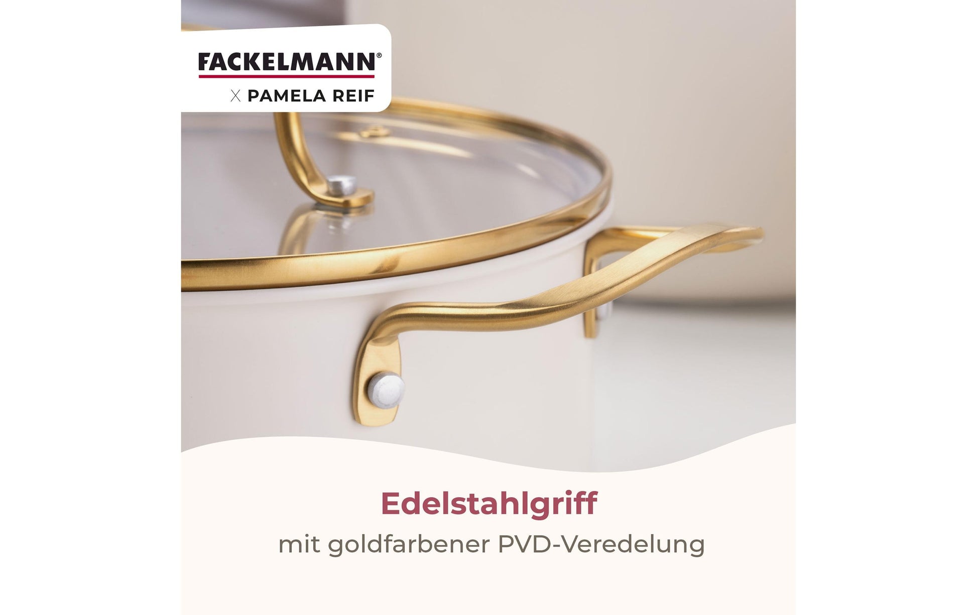 Fackelmann Kochtopf Pamela Reif – 3,4 l, Ø 20 cm, Aluminium, für Induktion, Gas, Glaskeramik und mehr
