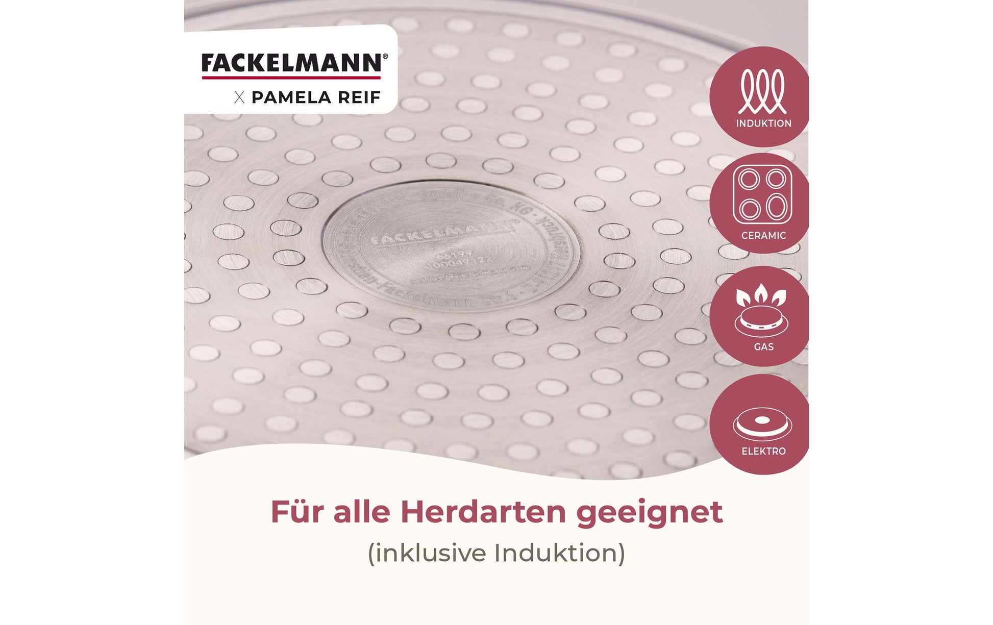 Fackelmann Kochtopf Pamela Reif – 3,4 l, Ø 20 cm, Aluminium, für Induktion, Gas, Glaskeramik und mehr