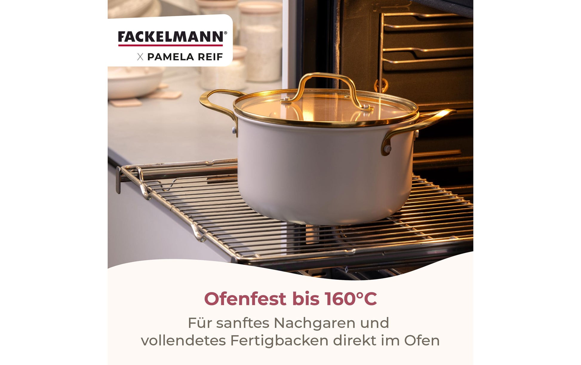Fackelmann Kochtopf Pamela Reif – 3,4 l, Ø 20 cm, Aluminium, für Induktion, Gas, Glaskeramik und mehr