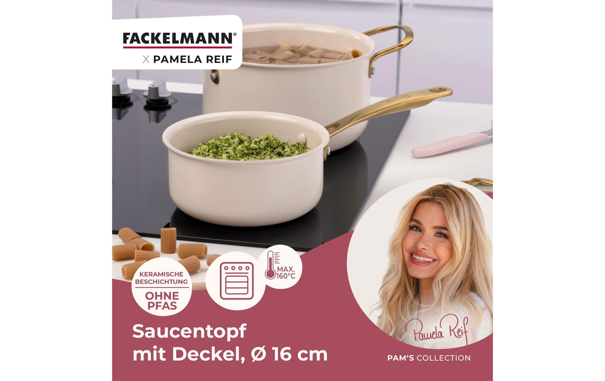 Fackelmann Kochtopf – 1,2 l, Ø 16 cm, Aluminium, für Induktion, Gas, Glaskeramik u. a.
