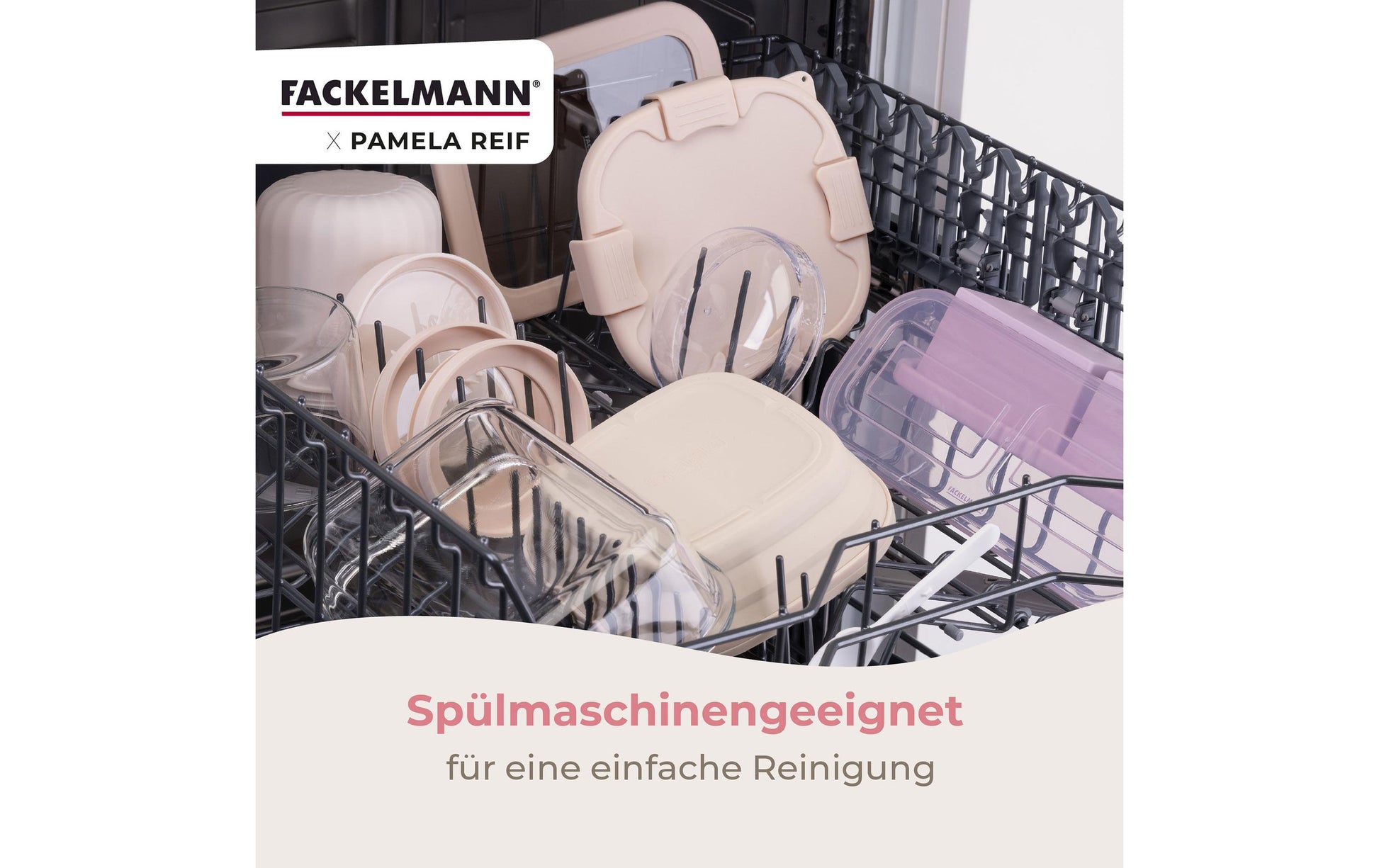 Fackelmann Vorratsdose 500 ml, 26 × 10,3 × 6,1 cm, Polypropylen (PP)/Silikon, Lavendel