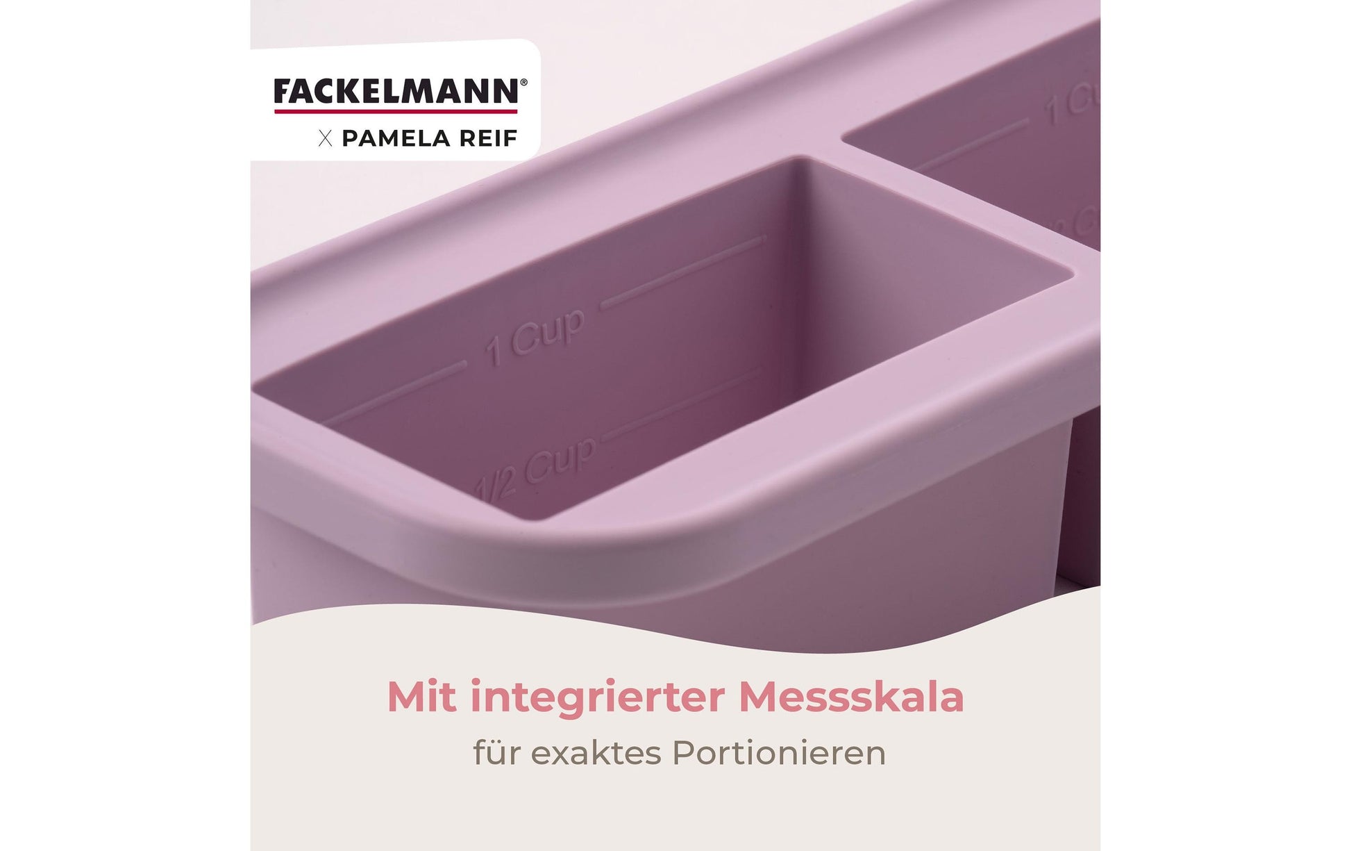 Fackelmann Vorratsdose 500 ml, 26 × 10,3 × 6,1 cm, Polypropylen (PP)/Silikon, Lavendel