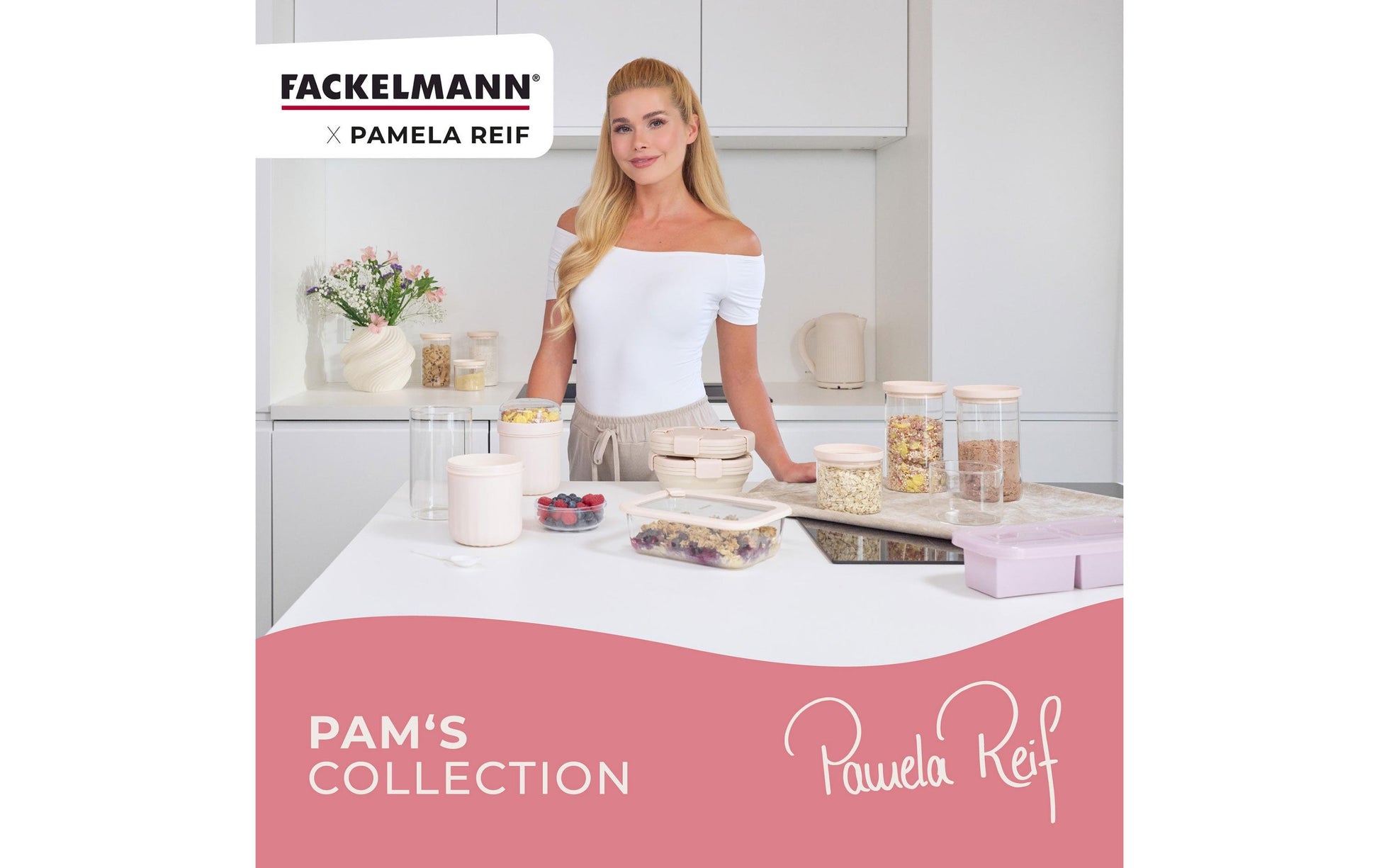 Fackelmann Vorratsdose 500 ml, 26 × 10,3 × 6,1 cm, Polypropylen (PP)/Silikon, Lavendel
