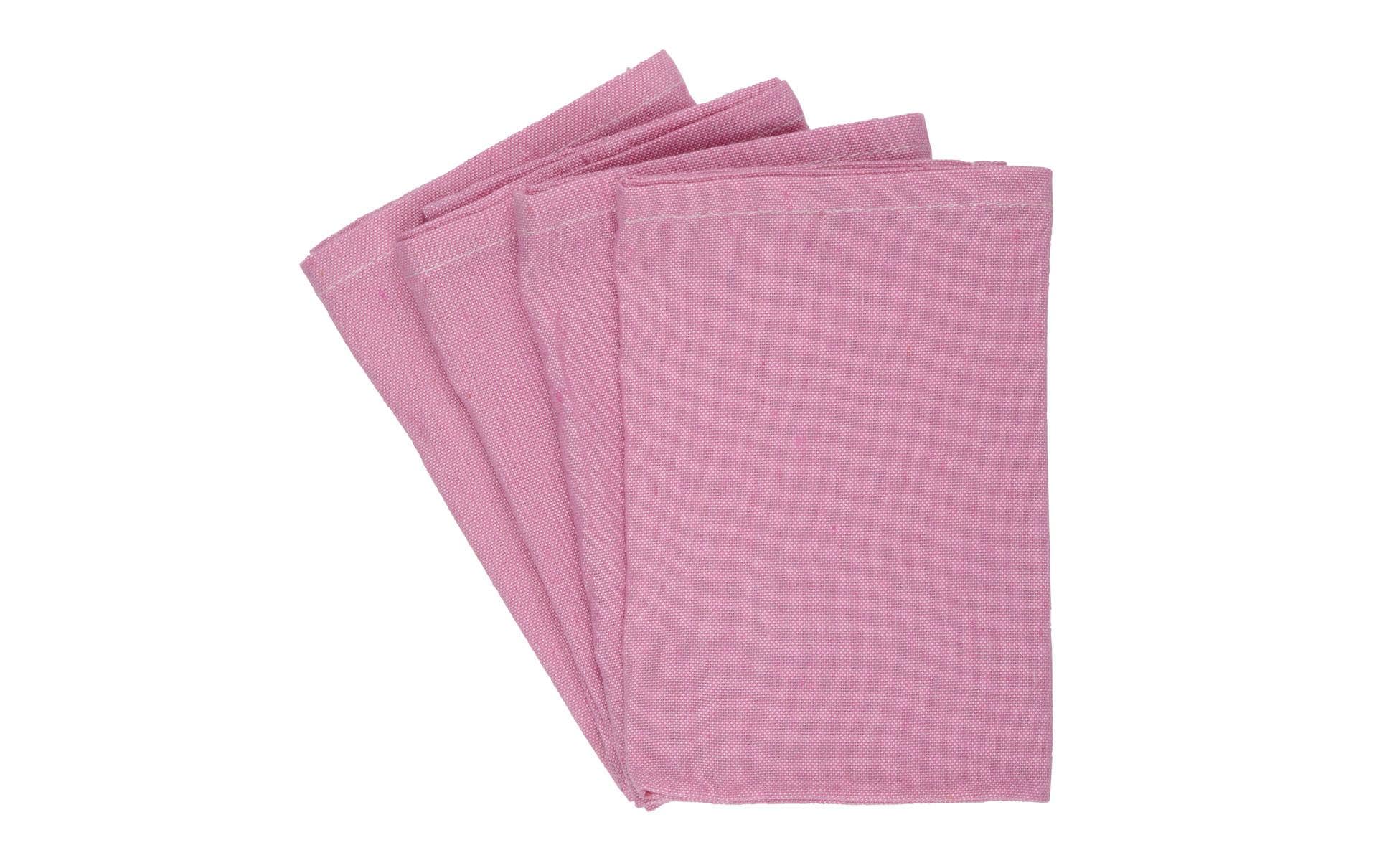 Arti casa Stoffserviette – Rosa – 35 × 35 cm, Baumwolle – 4er-Set