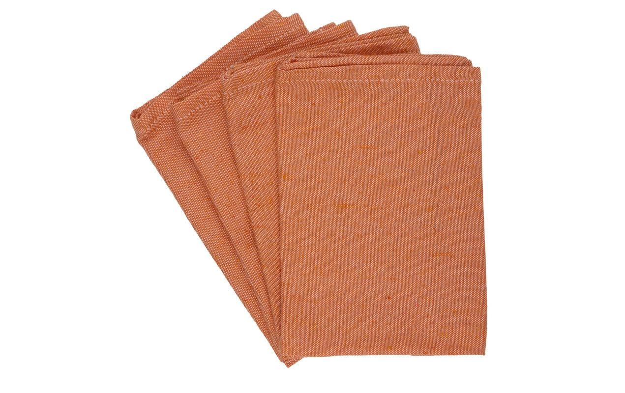 Arti Casa Stoffserviette – orange – 35 × 35 cm, Baumwolle – 4er-Set