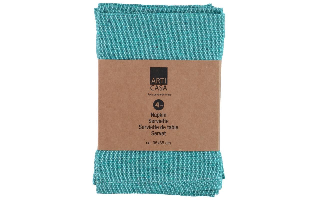 Arti Casa Stoffserviette Blau – 35 × 35 cm, Baumwolle – 4er-Set