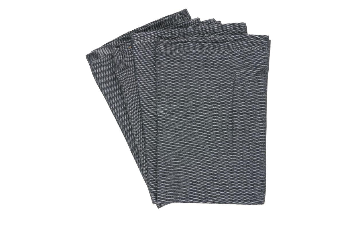 Arti casa Stoffserviette – Dunkelgrau – 35 × 35 cm, Baumwolle – 4er-Set