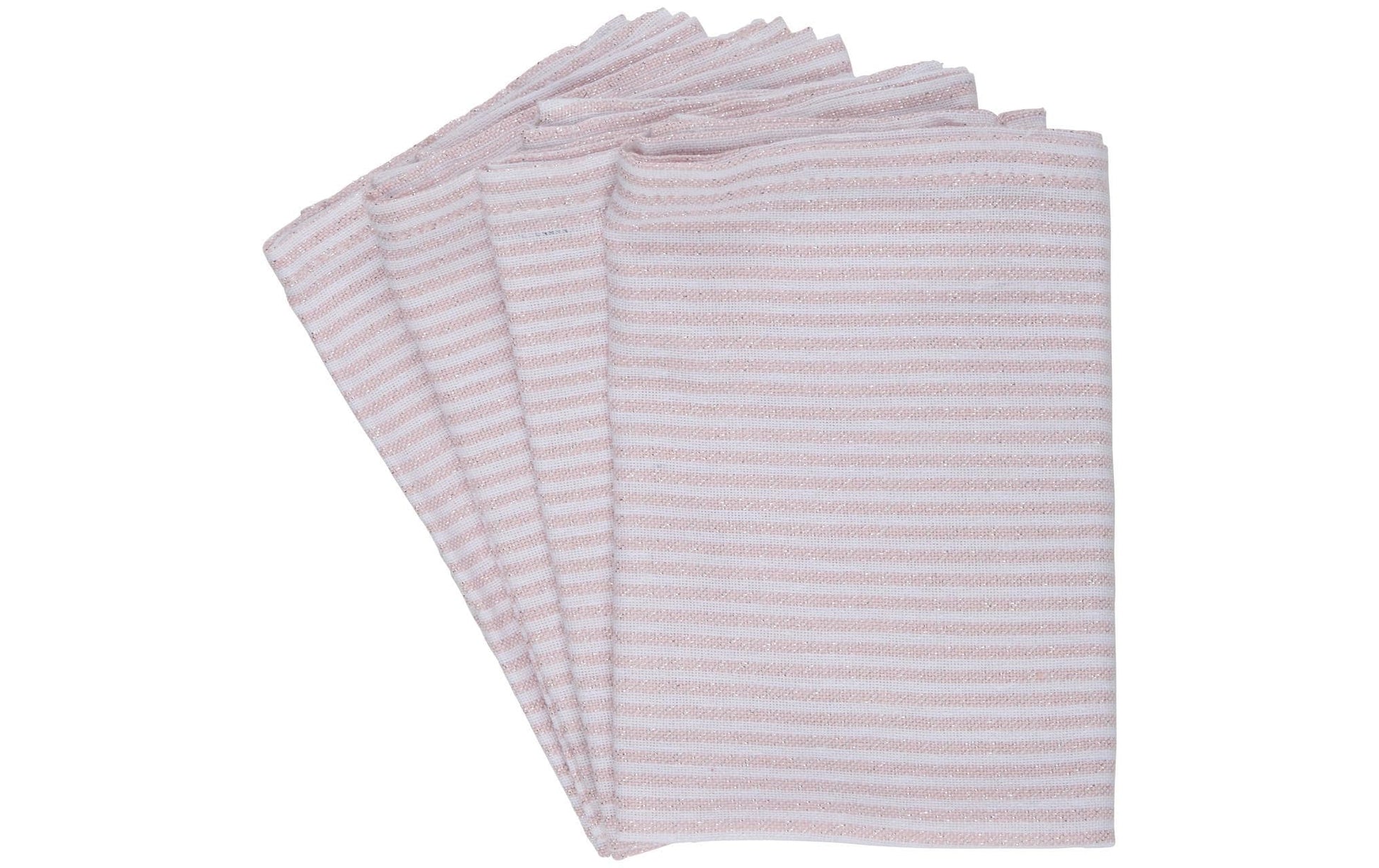 Arti Casa Stoffserviette Orange Gestreift – 35 × 35 cm, Lurex – 4er-Set