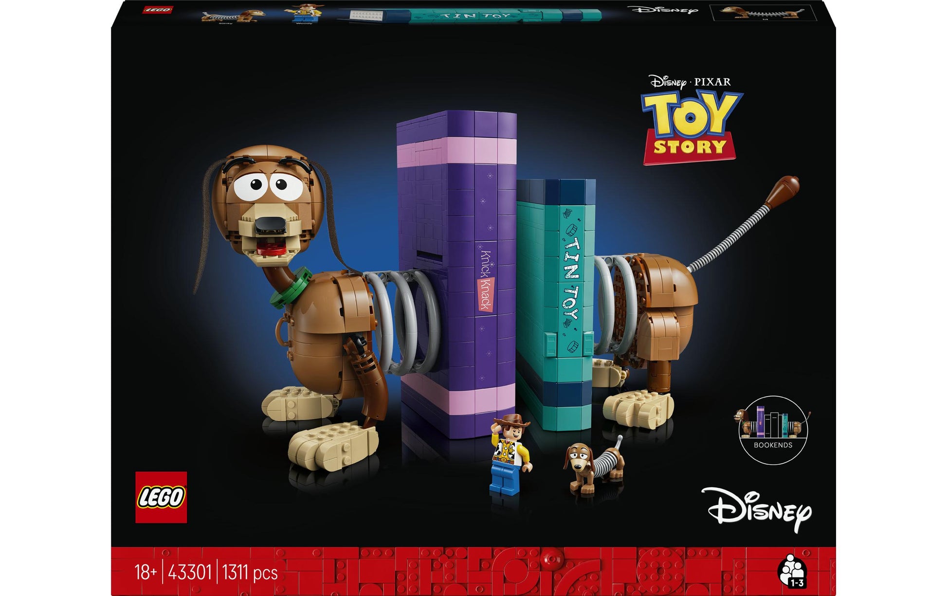 LEGO Toy Story Slinky Buchstützen – 1311-teilig – 37,8×7,1×48 cm – ab 18 Jahren