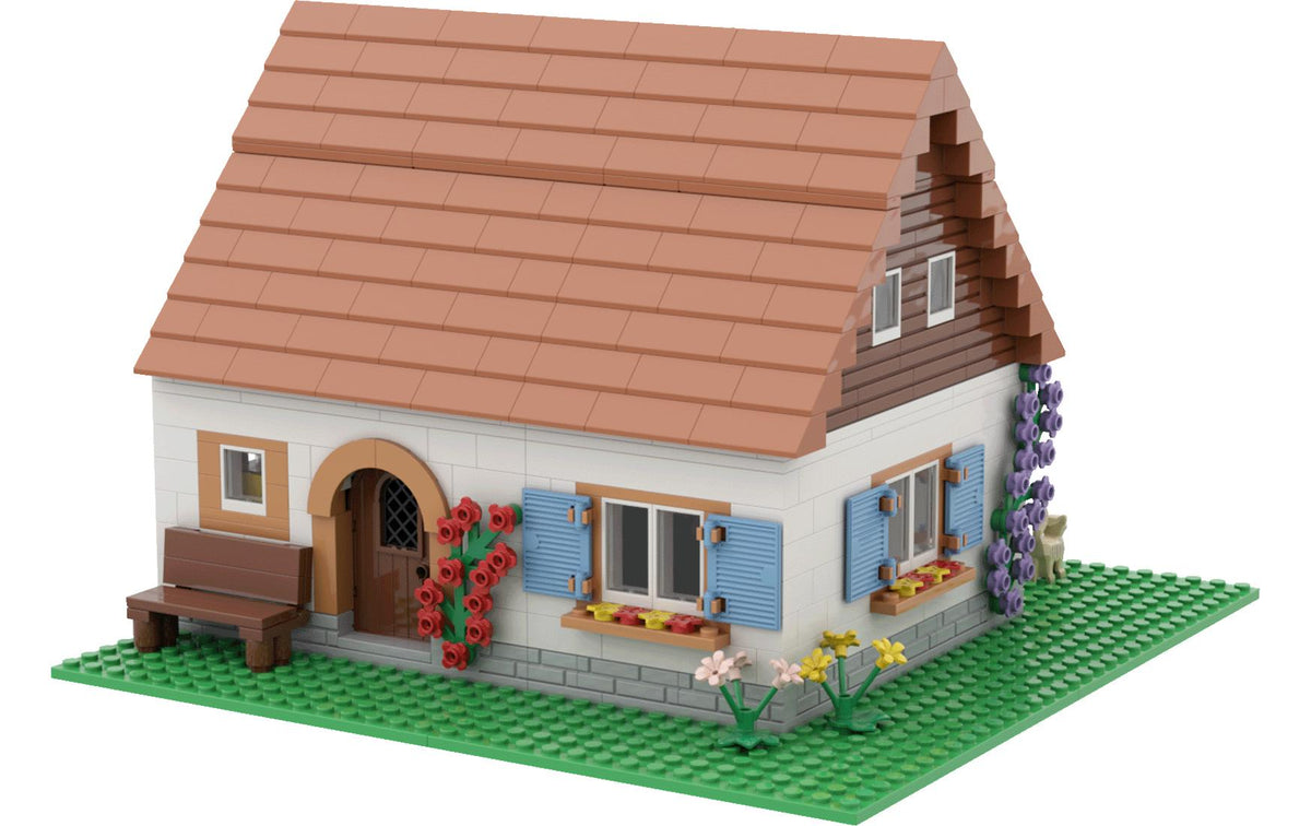 BRIXIES Plus Bauset Bauernhaus – 1122-teilig – 32 × 9 × 42 cm – ab 8 J. – ABS, mehrfarbig