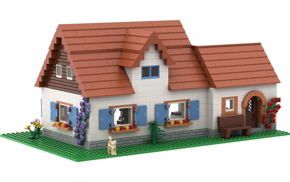 BRIXIES Plus Bauset Bauernhaus – 1122-teilig – 32 × 9 × 42 cm – ab 8 J. – ABS, mehrfarbig