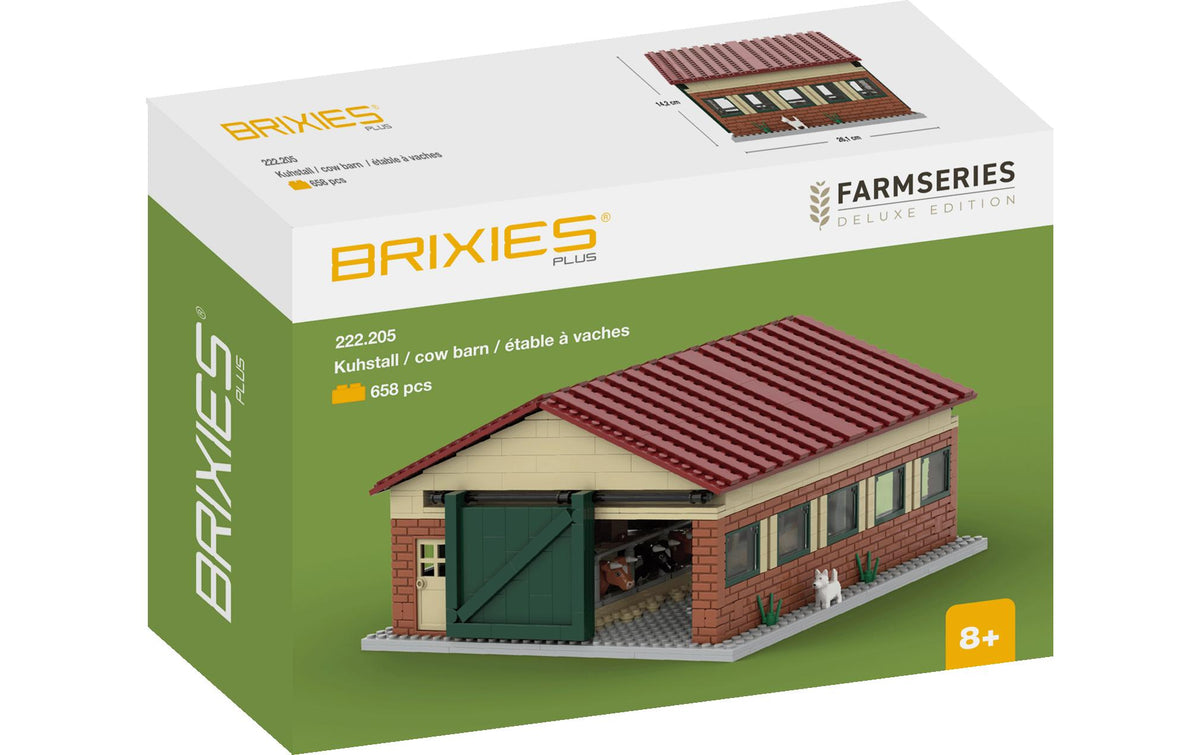 Brixies plus Bausteine-Set Stadt-/Landleben – 635-teilig – 28×8×40 cm – ab 8 Jahren – ABS, Mehrfarbig