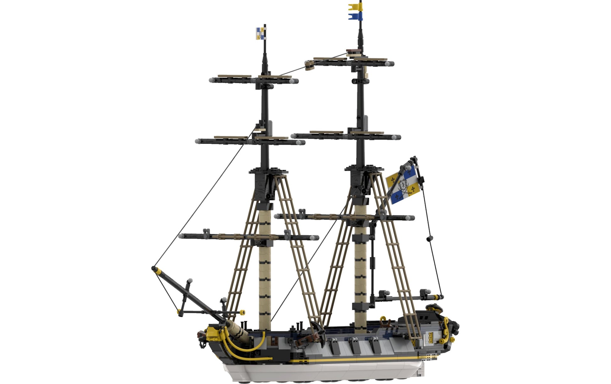 BRIXIES Plus Klemmbausteine-Set Piraten – 958-teilig – 30 × 8 × 57,3 cm – ab 8 J. – ABS, schwarz
