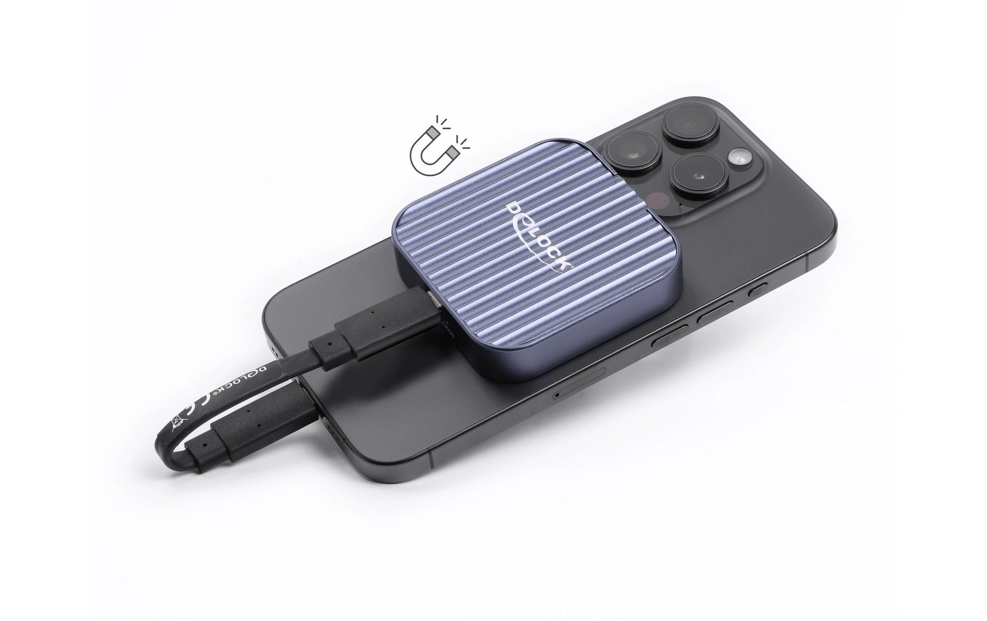 DeLOCK Magnetisches SSD-Gehäuse – 1-Bay-Gehäuse – USB-C 10 Gbps, für M.2 (Key-M), 1×M.2