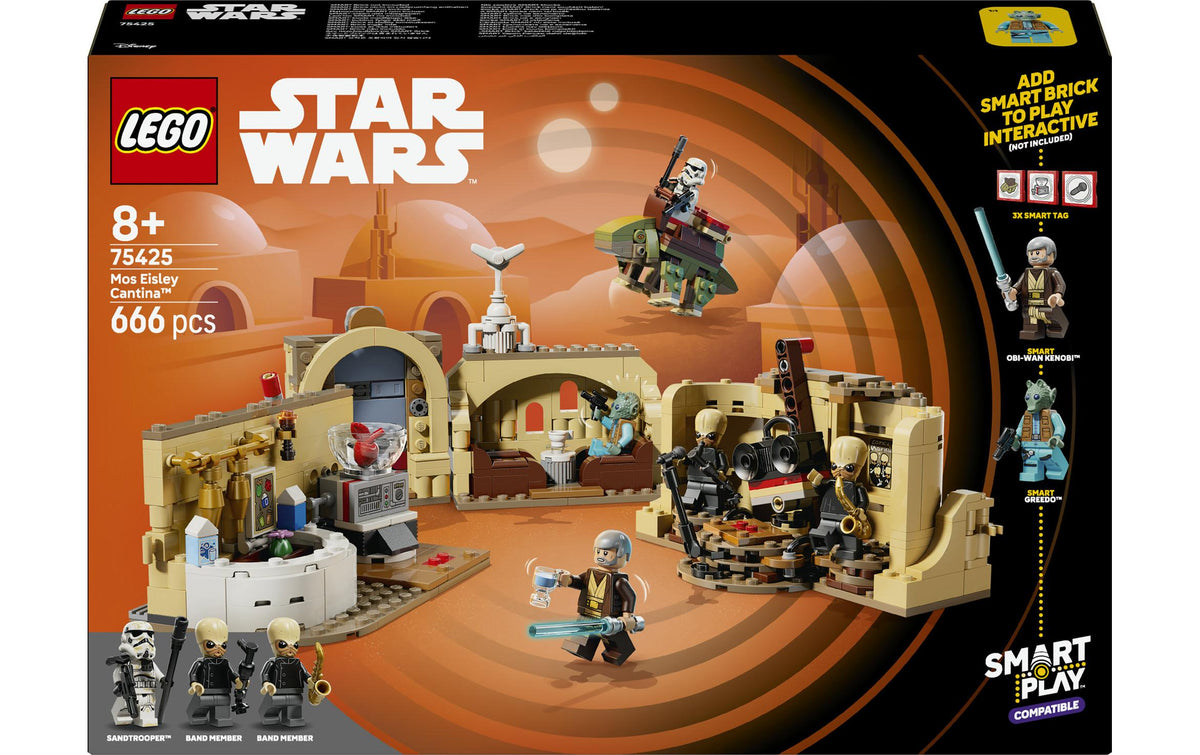 LEGO SMART Play 75425 3D Puzzle – Star Wars, Mos Eisley Cantina – 666 Teile – 48 × 11 × 11 cm – ab 8 Jahren