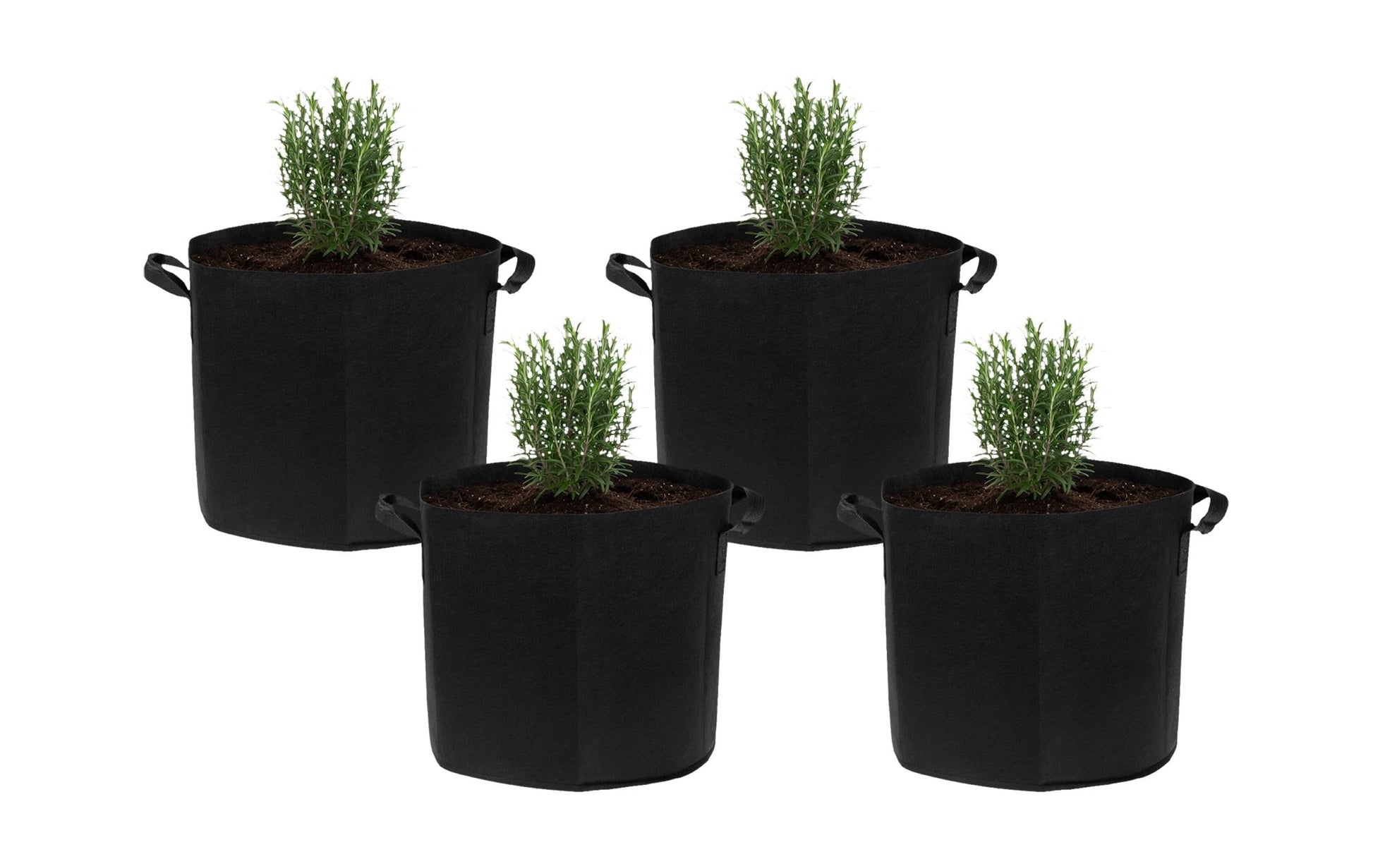 Struct Pflanzentasche – Ø 30 × 25 cm – Filz, Grau – 4-teilig