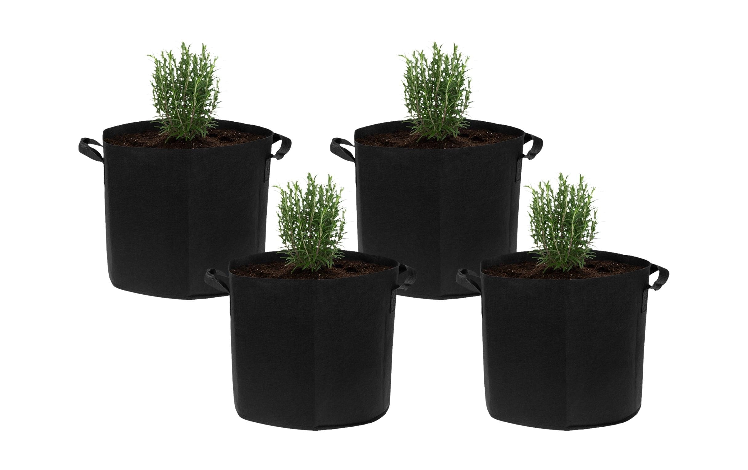 Struct Pflanzentasche – Ø 30 × 25 cm – Filz, Grau – 4-teilig