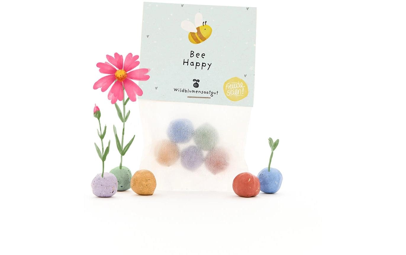 Die stadtgärtner Blumenmurmeln – Bee Happy – Beige