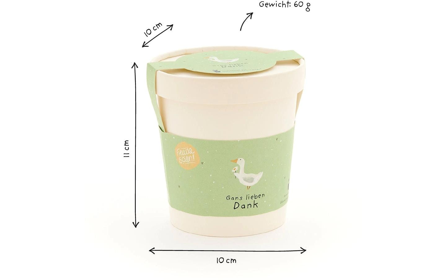 Die stadtgärtner Blumengruss-Becher – Danke – Mehrfarbig