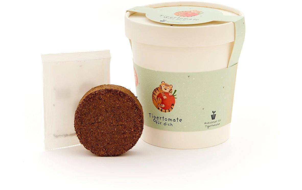 Die stadtgärtner Blumengruss-Becher – Tigertomate – Mehrfarbig