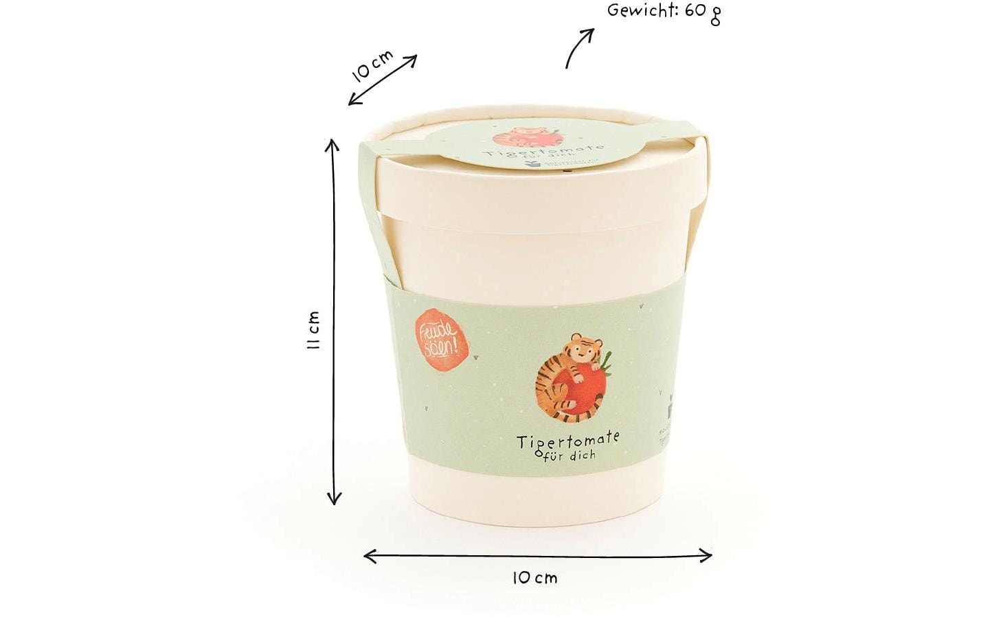 Die stadtgärtner Blumengruss-Becher – Tigertomate – Mehrfarbig