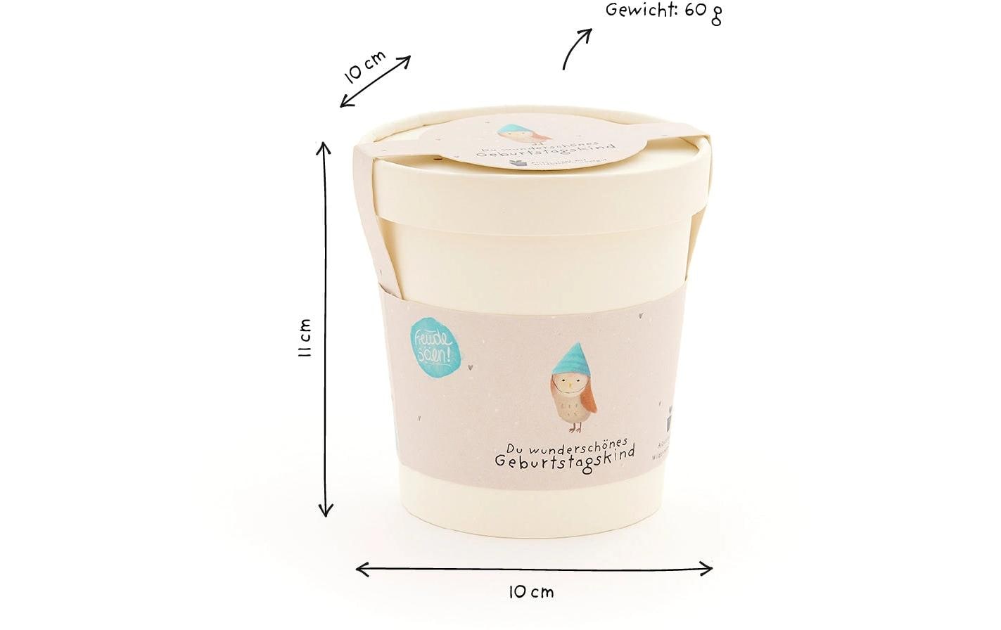 Die stadtgärtner Blumengruss-Becher – Geburtstagskind – Mehrfarbig