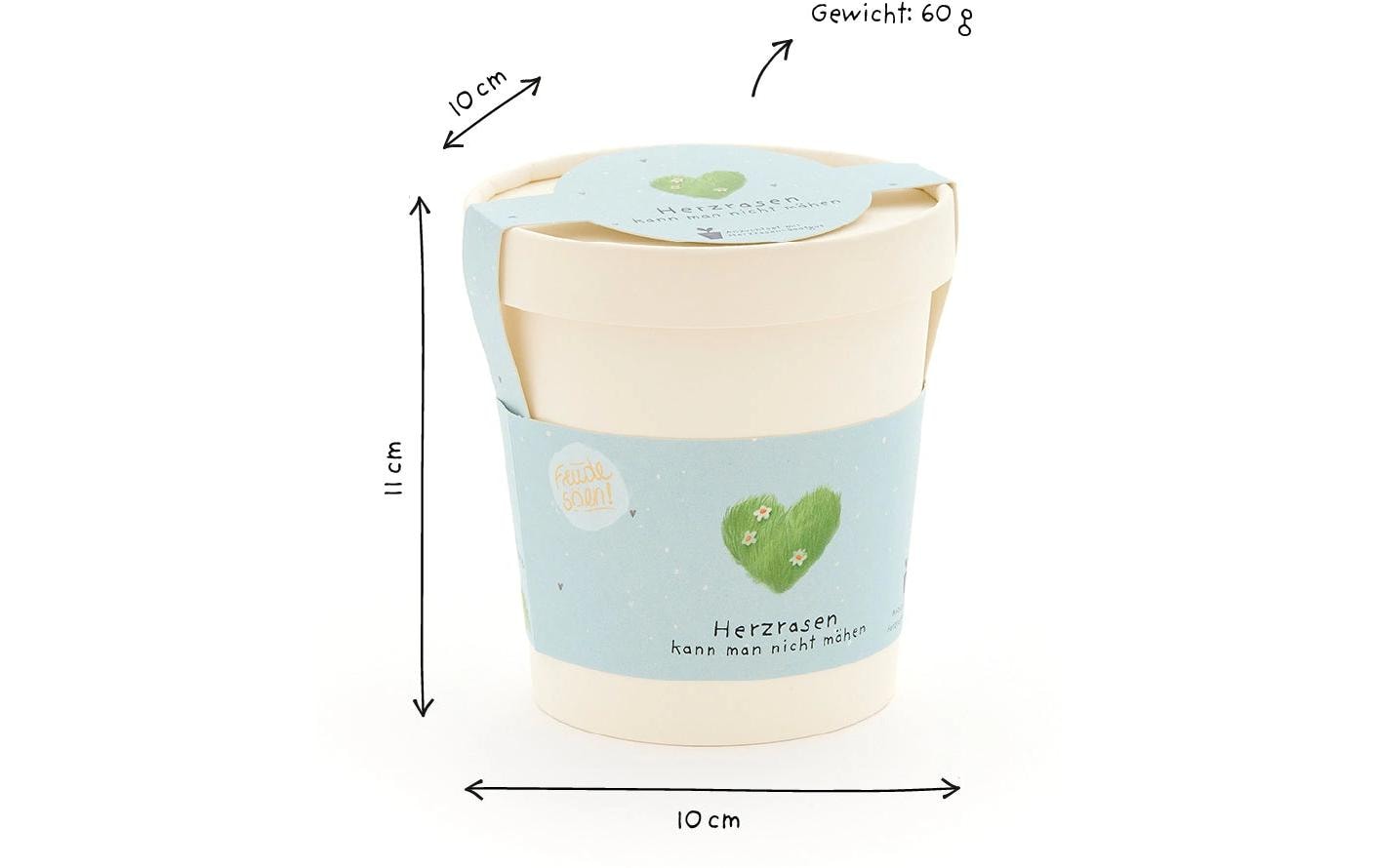 Die stadtgärtner Blumengruss-Becher – für Hochzeitstag, Liebe & Valentinstag – Mehrfarbig