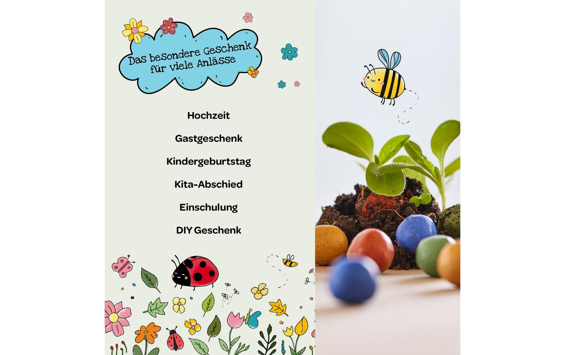 Die stadtgärtner Blumenmurmeln – 25-teilig, Dose – Mehrfarbig