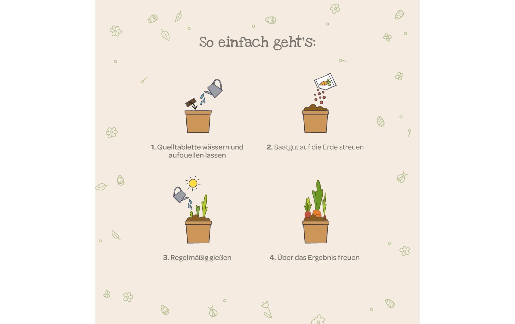 Die stadtgärtner Anzuchtsset – Pflanzen & Saatgut, beige