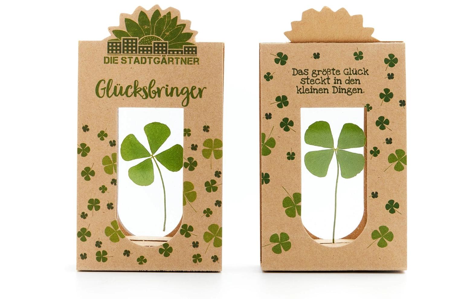 Die stadtgärtner Glücksbringer – Kleeblatt – Glas & Pappe, Mehrfarbig