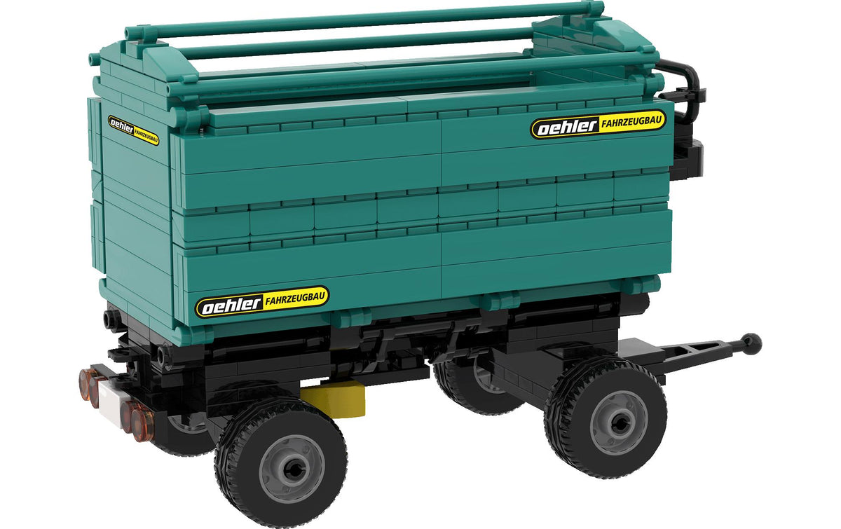 BRIXIES Plus Oehler Anhänger ZDK 160 Bauset – 369-teilig – 18,7×11,6×8 cm – ab 8 Jahren – Kunststoff, grün
