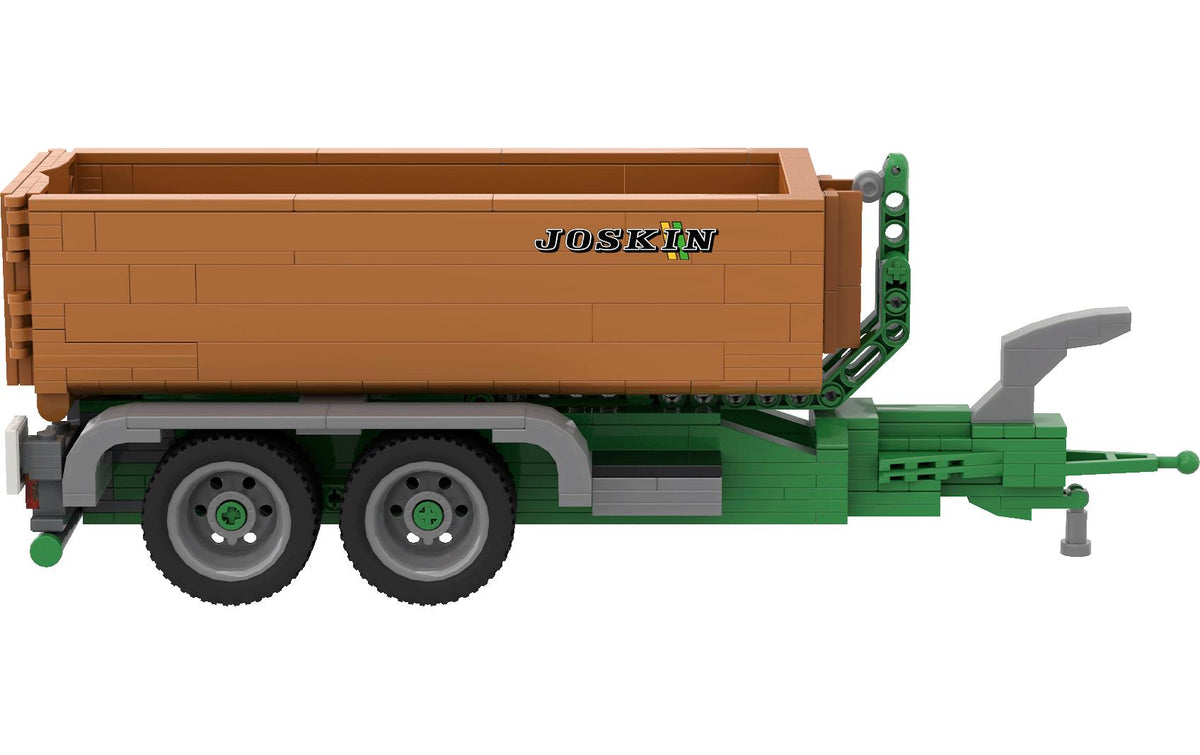 BRIXIES Plus Joskin Cargo Lift Bauset – Baustelle – 400-teilig – 11,2 × 10,6 × 29,9 cm – ab 8 Jahren – grün
