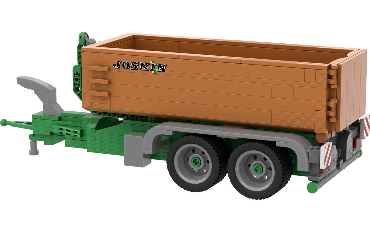 BRIXIES Plus Joskin Cargo Lift Bauset – Baustelle – 400-teilig – 11,2 × 10,6 × 29,9 cm – ab 8 Jahren – grün