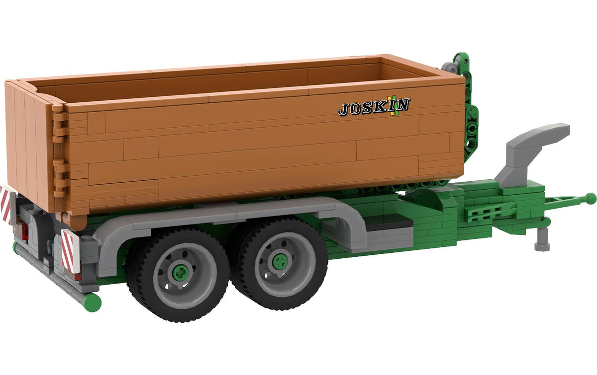 BRIXIES Plus Joskin Cargo Lift Bauset – Baustelle – 400-teilig – 11,2 × 10,6 × 29,9 cm – ab 8 Jahren – grün