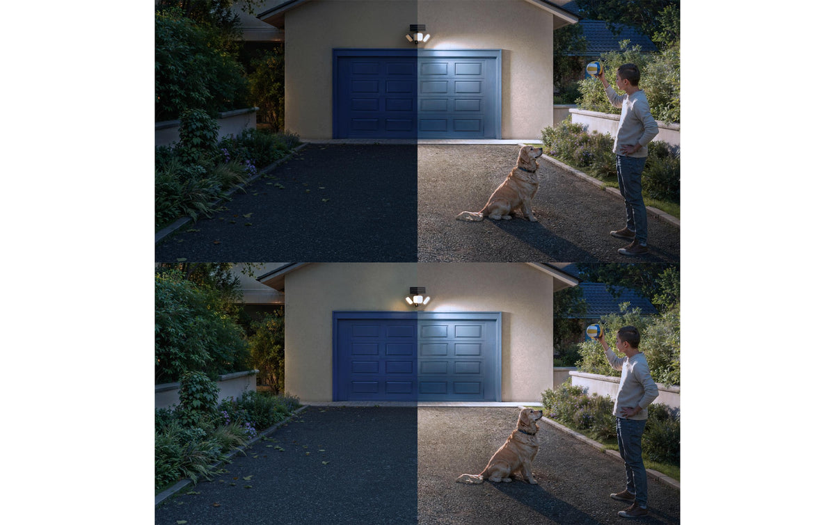 Philips by Signify Philips Aussenwandleuchte – 5000 K – IP65 – Solarbetrieb – mit Bewegungsmelder – Schwarz – Kunststoff